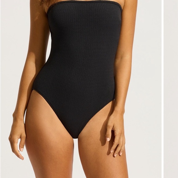 Seafolly strapless bandeau one piece swimsuit 10 - Picture 4 of 7